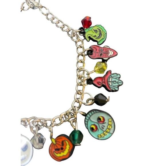 DISNEY NIGHTMARE BEFORE CHRISTMAS CHARM BRACELET 8’-9.5’ SKELLINGTON SALLY - Picture 6 of 7